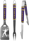 Siskiyou Sports NCAA LSU Tigers 3 pc Steel BBQ Tool Set, One Size, Team Colors by Siskiyou