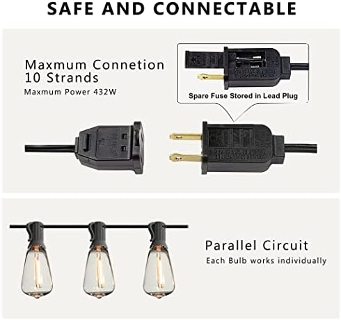 Outdoor String Lights 150FT Waterproof Outside Patio Lighting for Backyard - Image 3
