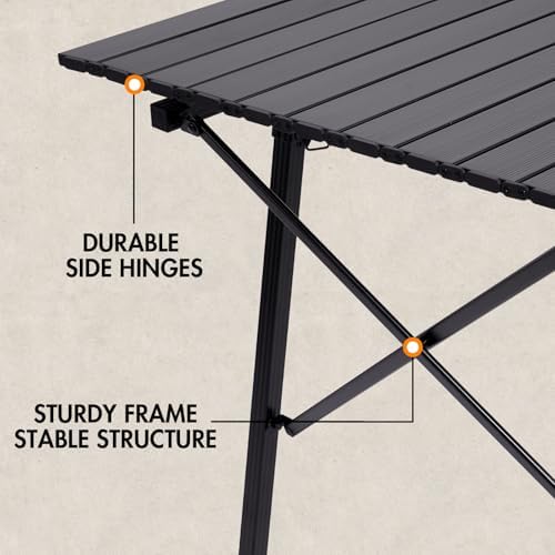 Portal Camping Table, Folding Aluminum Table with Carry Bag for Outdoor Use - Image 7