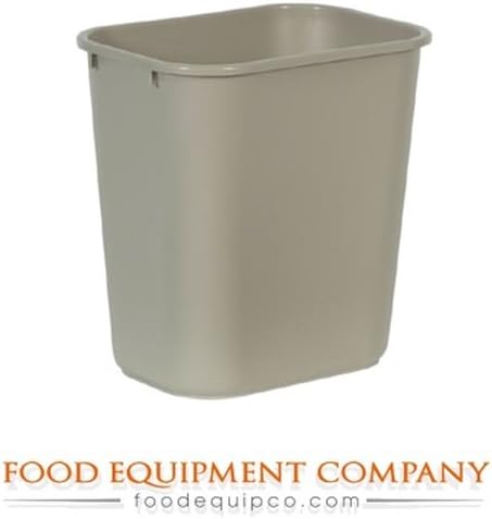 Rubbermaid Commercial Products Wastebasket, Beige, 7-Gal, Pack of 12 - Image 2