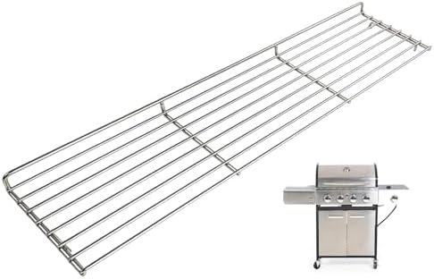 Warming Rack for Captiva Designs 4-Burner Propane Gas BBQ Grill with Side Burner Replacement Parts Hanging Rack for Captiva Designs Grill Accessories Upper Rack, Stainless Steel Cooling Rack, 1PC by PETKAO