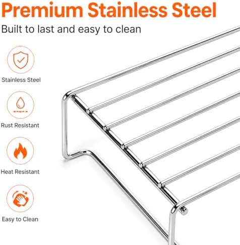 Hisencn 15.9 Inch Universal Warming Rack for Small Gas Grills - Image 3