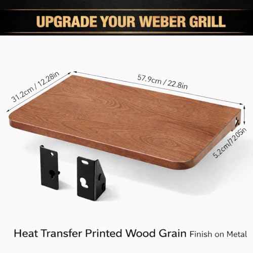 QuliMetal Foldable Front Shelf for Weber Searwood 600/Smoque - Image 2