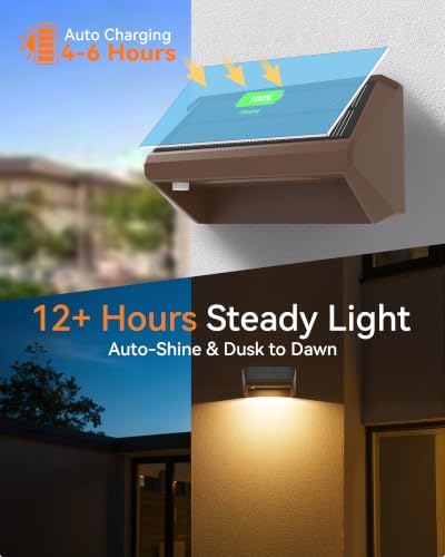 Solar Fence Lights Outdoor, 12 Pack Fence Lights Solar Powered RGB - Image 2