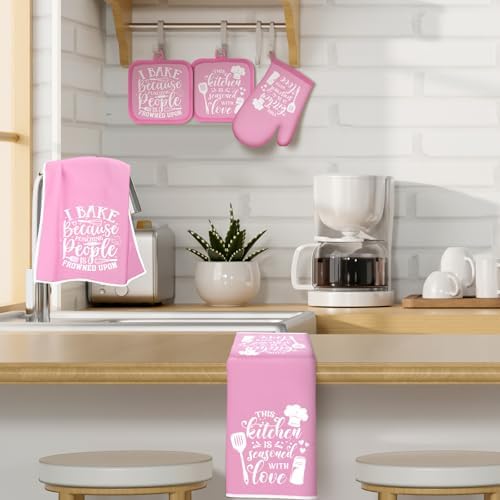 Sratte 6 Pcs Kitchen Decor Accessories Set, Kitchen, Light Pink - Image 3