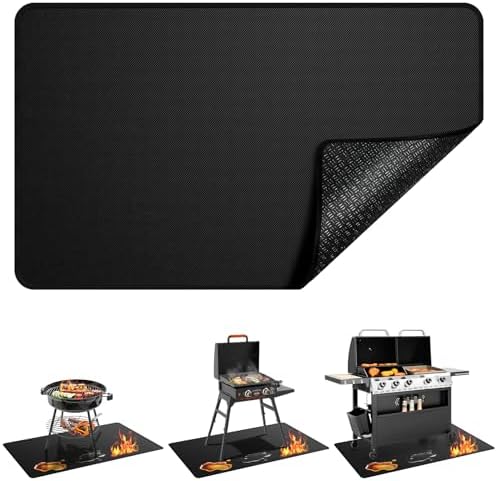 Non-Slip 48x30 Inch Under Grill Mats for Outdoor Grill, 2mm Thick by Unknown
