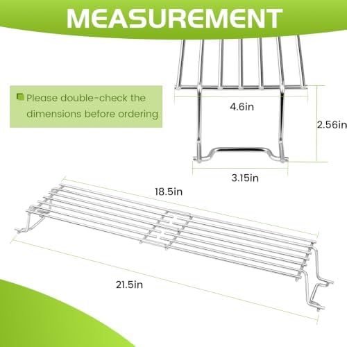Warming Rack for Weber Spirit I II 200 Series 69866 Replacement Part GS4 E210 S210 E220 S220 Gas Grills with Front-mounted Control Panels (2013+) 67026 Stainless Steel Grill Upper Rack BBQ Accessory - Image 5