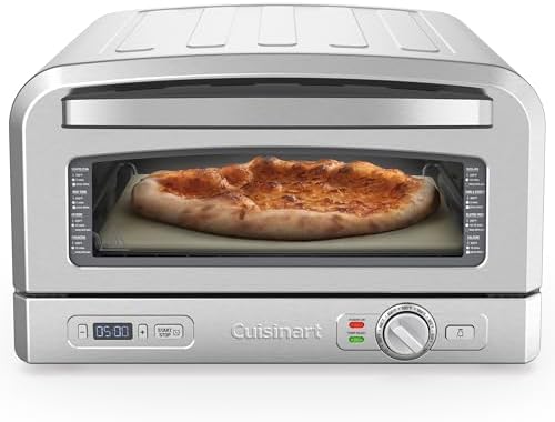 Cuisinart Indoor Pizza Oven, Bakes 12" Pizzas in Minutes, Countertop Electric Pizza Oven Heats up to 700°F, Large Viewing Window, Interior Light, Includes 12.5" Pizza Stone, CPZ-120, Stainless Steel by Cuisinart