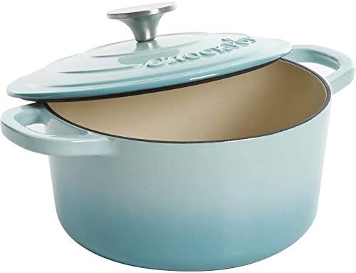 Crock-Pot Artisan Round Enameled Cast Iron Dutch Oven, 7-Quart, Blush Pink - Image 3