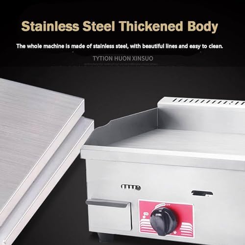 Commercial Gas Griddles, Countertop Flat Top Griddle Flat Top Fry Pan, Adjustable Temperature, Kitchen LPG Gas Grill for Outdoor Catering, - Image 2