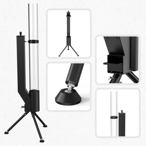 58" Wood pellet Patio Heater with Glass Tube, Portable Pellet Heater FP042 - Image 4