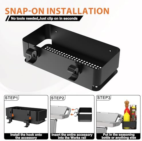 Organizer Kit for Weber Grills - Condiment Caddy, Garbage Bag Holder - Image 5
