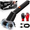 Rechargeable Electric BBQ Grill Brush, 2600mAh Battery, 2-Speed Power, LED Light, 100 Mins Long Runtime, 304 Stainless Steel Heat Resistant Grill Cleaner for Outdoor Camping & Grilling by Goodtrust