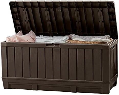 Keter Kentwood 92 Gal Outdoor Storage Box for Patio and Pool Accessories by Unknown