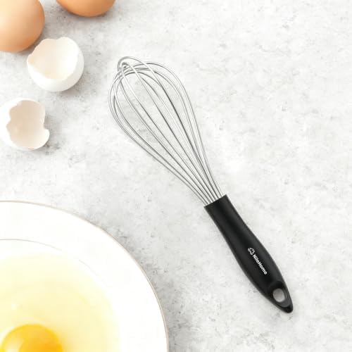 NileHome Whisk 10" Kitchen Whisk,Black Silver - Image 6
