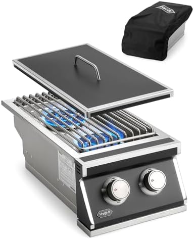 Hygrill Double Grilling Side Burners Liquid Propane Burners for Outdoor BBQ by Stanbroil