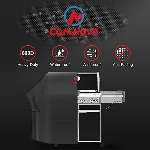 Comnova Grill Cover 82 Inch - 600D BBQ Cover for Outdoor Grill Heavy Duty and Waterproof, Large Barbecue Gas Grill Covers for Weber, Char-Broil, Nexgrill, Monument, Dyna-glo, Brinkmann and More - Image 3