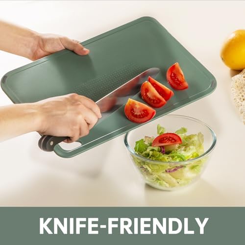 THETCHRY Plastic Cutting Board Set of 3-Cutting Boards for Kitchen BPA Free - Image 2