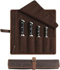 Leather Knife Roll Bag for Chefs – 17.5” x 17.5” Professional Chef Knife Storage Organizer, Portable Culinary Knife Case, Travel Knife Roll for Kitchen, BBQ & Catering by KomalC