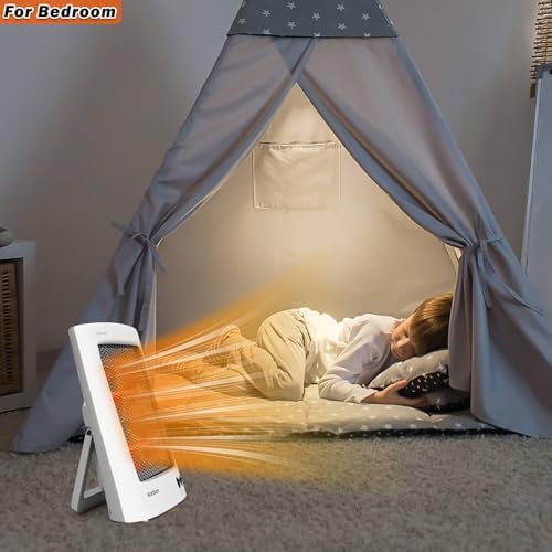 Radiant Space Heater, Portable Electric Heater, Infrared Heaters for Indoor Use, Halogen Heater for Garage Office, Foldable Holder, Overheat and Tip-over Protection, ETL Listed - Image 6
