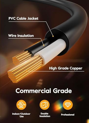 Brightown LED Outdoor String Lights for Patio 100FT with 32 Shatterproof S14 Vintage Edison Bulbs, Waterproof Outside Hanging Lights for Backyard Deck Garden Party Xmas Decor, 2700K - Image 3