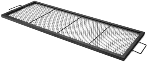 44 Inch Rectangle Fire Pit Grill Grate for Outdoor Campfire, Gathering by KEESHA