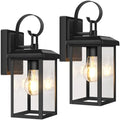 BesLowe 2-Pack Outdoor Wall Light Fixtures, Modern Porch Sconces, Black by BringYourBrightFuture