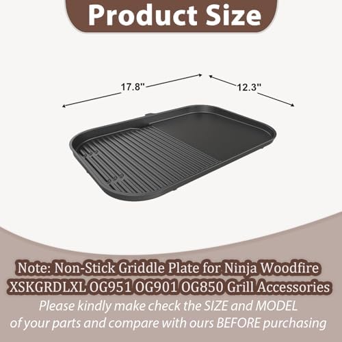 Grill Griddle Plate for Ninja Woodfire Pro XL Connect OG900 OG800 Series - Image 2