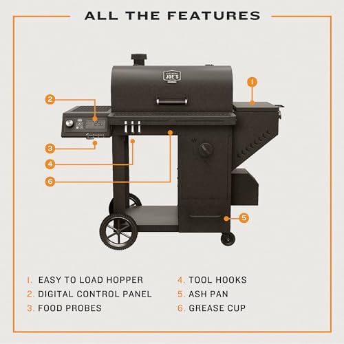 Oklahoma Joe's Tahoma Auto-Feed Charcoal 900 Deluxe Smoker and Grill, Black - 24203105 - Image 5