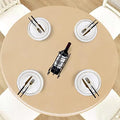 LUSHVIDA Round Tablecloth, Fitted Table Cloth for 57"-68" Tables, Champagne by LUSHVIDA