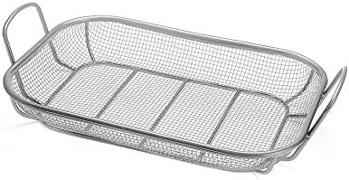 Outset 76359 Stainless Steel Grill Roasting Basket Silver by Outset