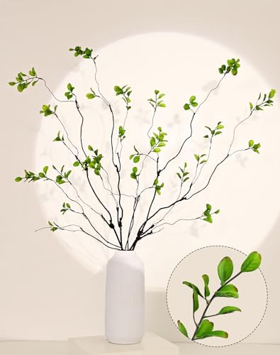 Waipfaru 8PCS Artificial Ficus Branches for Vase, Faux Greenery Stems for Vase Filler, 47in Realistic Flexible Eucalyptus Stems Fake Artificial Twig Plants Indoor Home Tables Centerpieces Office Decor - Image 3