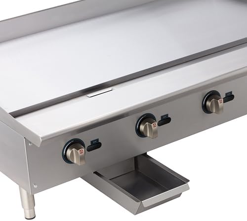 Winco 48" Commercial Natural Gas Griddle - Image 2