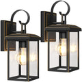 BesLowe 2-Pack Outdoor Wall Light Fixtures, Modern Porch Sconces, Bronze by BringYourBrightFuture