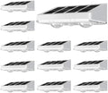 NIORSUN Solar Fence Lights,12 Pack Solars Deck Light,Warm White Color,Outdoor Bulb Waterproof Led IP65,Power Patio Lamp with Lenses for Outside/Backyard/Railing/Yard（White） by NIORSUN