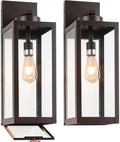 20" Oil Rubbed Bronze Large Outdoor Wall Lights with Closed Bottom by Yolsunes