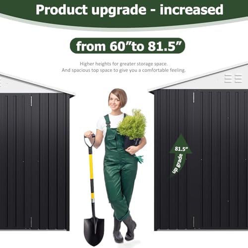 AirWire 10x14 FT Metal Garden Storage Shed with Updated Frame Structure - Image 5