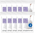 simplehuman Code J 200 Count Custom Fit Liners, Drawstring Kitchen Trash Bags, One-by-One Mess-Free Dispense, Extra Thick & Double Seamed, 50% PCR Plastic, 38-45 Liter / 10-12 Gallon, White by Unknown