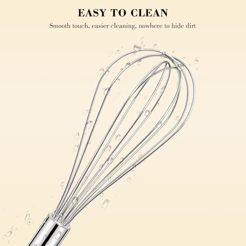 NileHome 3-Pack Stainless Steel Whisk Set, Kitchen Utensils for Cooking - Image 5