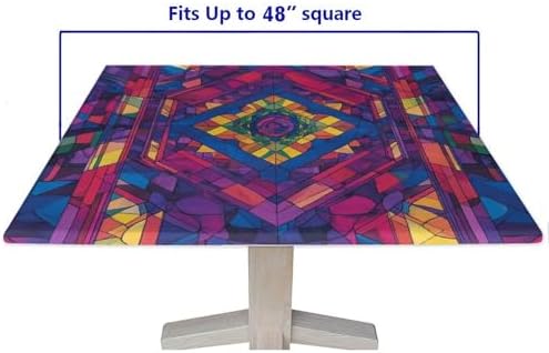 Outdoor Square Tablecloth, Mandala Madness Pattern Printed on Stain Resistant Camping Patio Table Covers, Ideal for Buffet Catering Community, Fit for 48" x 48" Square Tables - Image 5