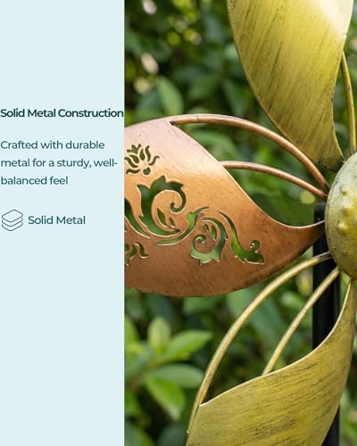 Metal Wind Spinner for Yard, 37" Kinetic Garden Decor - Image 6