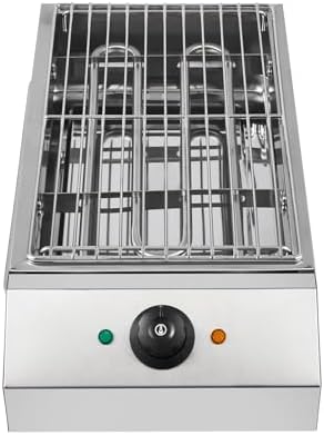 1800W Countertop Electric BBQ Grill Commercial and Home use Stainless Steel Barbecue Griddle Smokeless Portable Cooking Oven for Indoor Outdoor Picnic 122° F to 572°F for Burgers, Fish, Steak by Unknown
