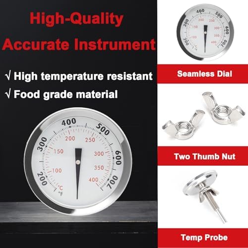 DELSbbq 67088 Grill Thermometer for Weber Genesis II/I 300 & Summit Series - Image 3