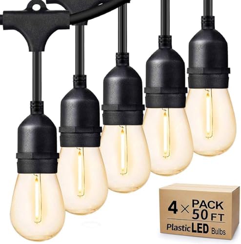 Svater Outdoor String Lights for Outside 200 FT Waterproof Commercial Grade by Svater