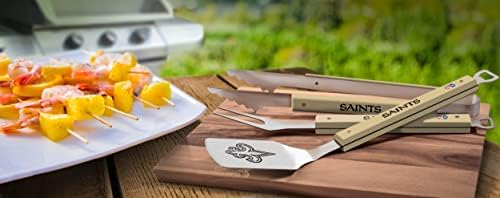 YouTheFan NFL New Orleans Saints Spirit Series 3-Piece BBQ Set , Stainless Steel , 22" x 9" - Image 2