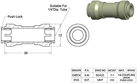 Misting Fittings (1/4'' Coupling Union-Push Lock -Pack of 5) - Image 2