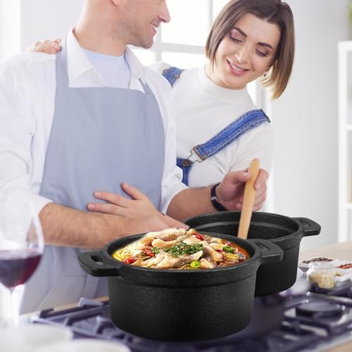 4 Pcs Mini Dutch Oven, 500F Small Round Iron Dutch Oven Pot, 20 oz - Image 6