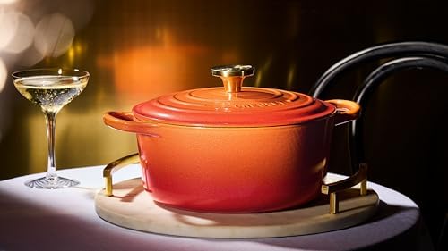 Le Creuset Enameled Cast Iron Round Dutch Oven, 7.25 qt., Flamme Doree - Image 6