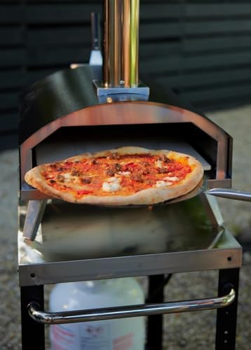 Stoke Wood Fired Outdoor Pizza Oven - Portable Stainless Steel Pizza Grill, Wood Pellet Outdoor Cooking Pizza Maker, Backyard Pizza Ovens For Authentic Stone Baked Pizzas - Black 13"inches - Image 2