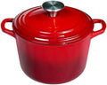 Flavehc Dutch Oven Pot with Lid 2.8 Qt Cast Iron Dutch Oven for Bread Baking, Red Enameled Cast Iron Soup Pot, Small Deep Dutch Oven for Soup, Stews & Small Family Meals by FLAVEHC